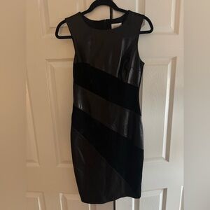 Vakko Black and Gray Mini Dress